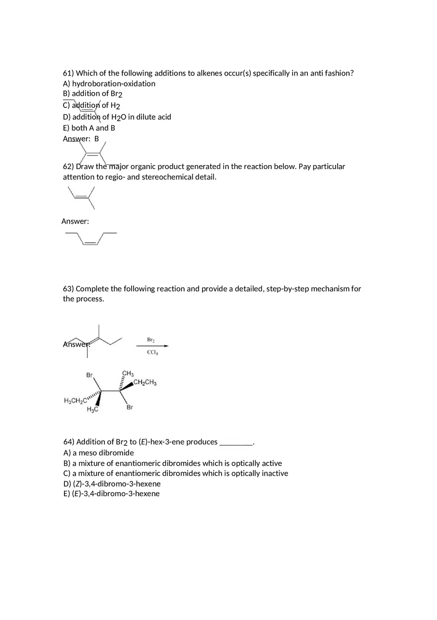 Reactions of Alkenes Part 3 - Page 8