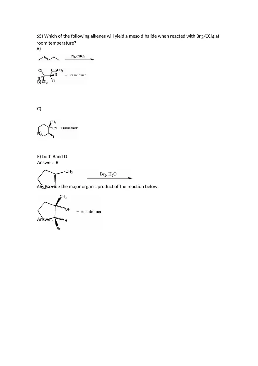 Reactions of Alkenes Part 3 - Page 10