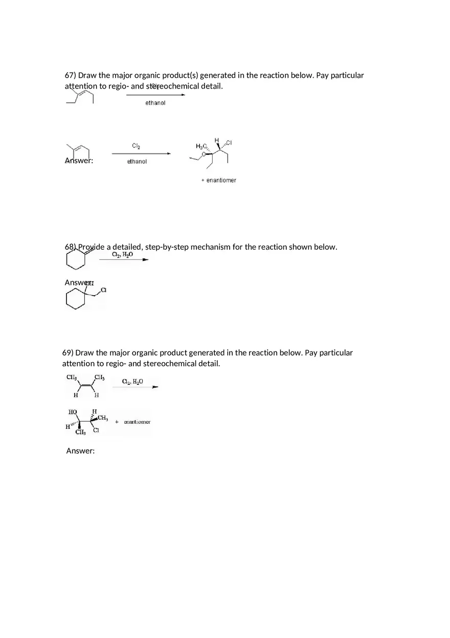 Reactions of Alkenes Part 3 - Page 11