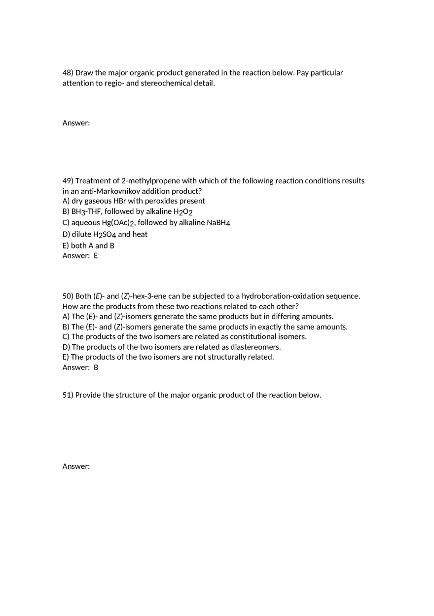Reactions of Alkenes Part 3 - Page 2