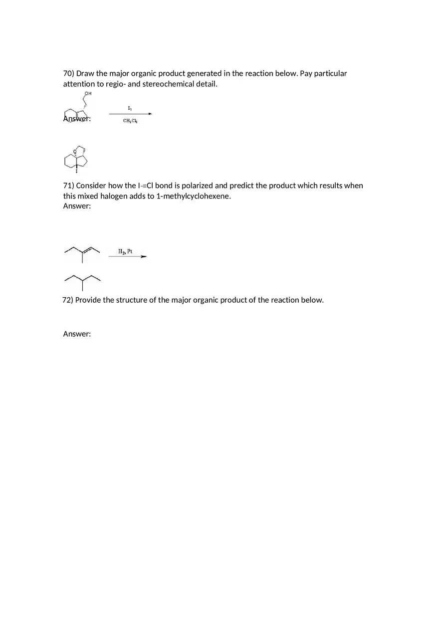 Reactions of Alkenes Part 3 - Page 3