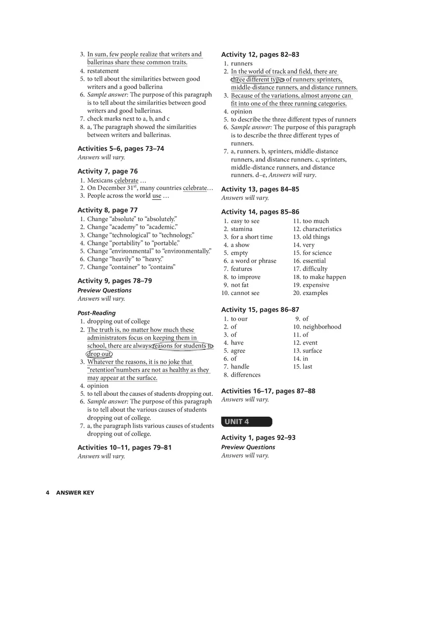 Great Writing Third Ed Answer Key - Page 10