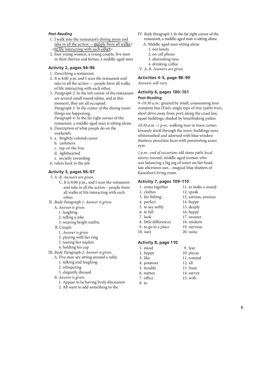 Great Writing Third Ed Answer Key - Page 11