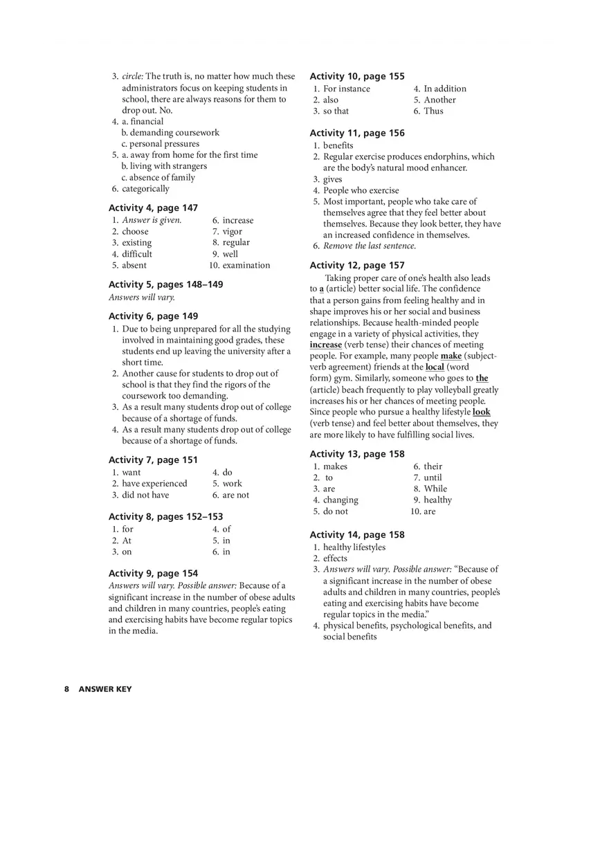 Great Writing Third Ed Answer Key - Page 14