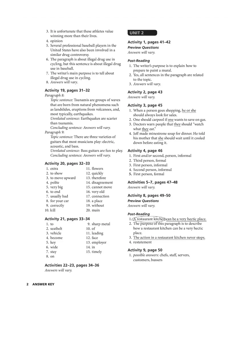 Great Writing Third Ed Answer Key - Page 2