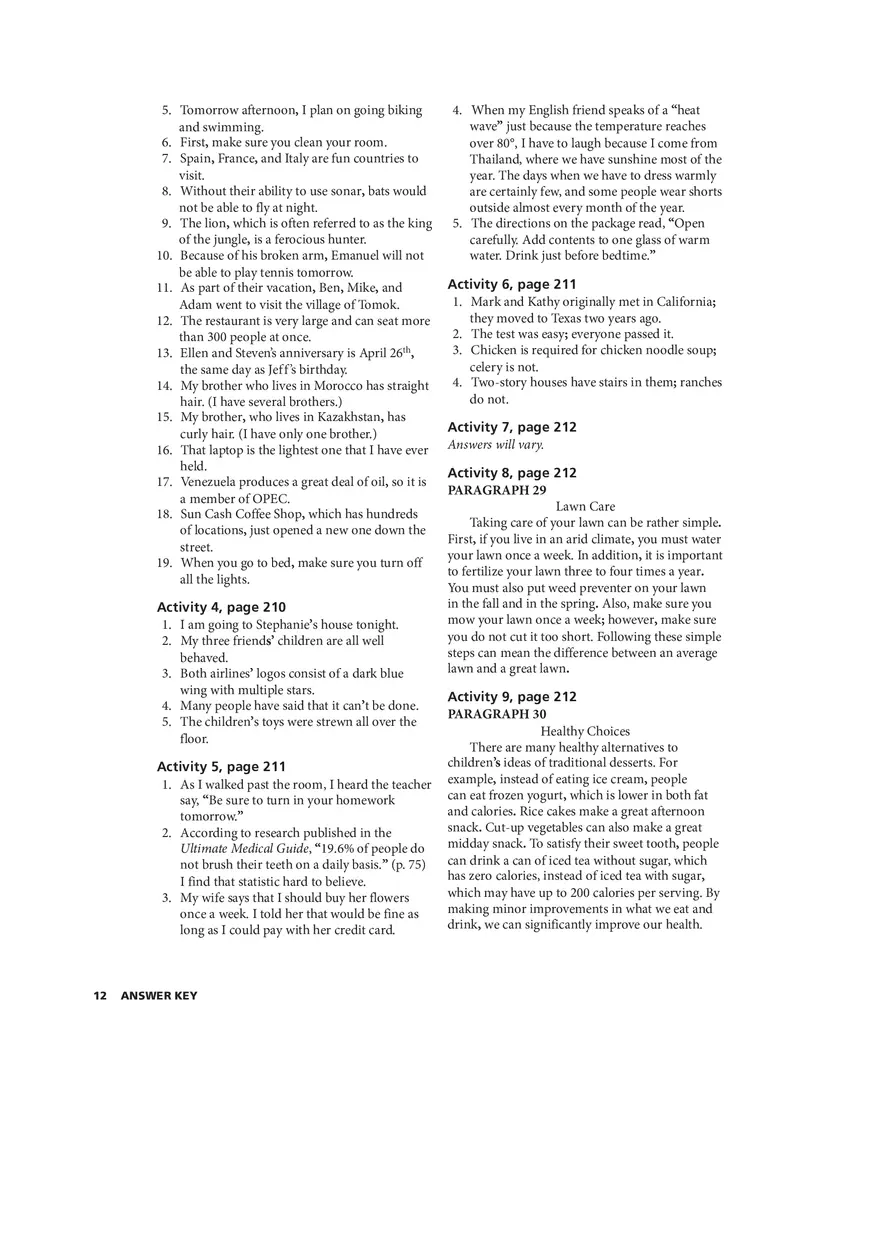 Great Writing Third Ed Answer Key - Page 4
