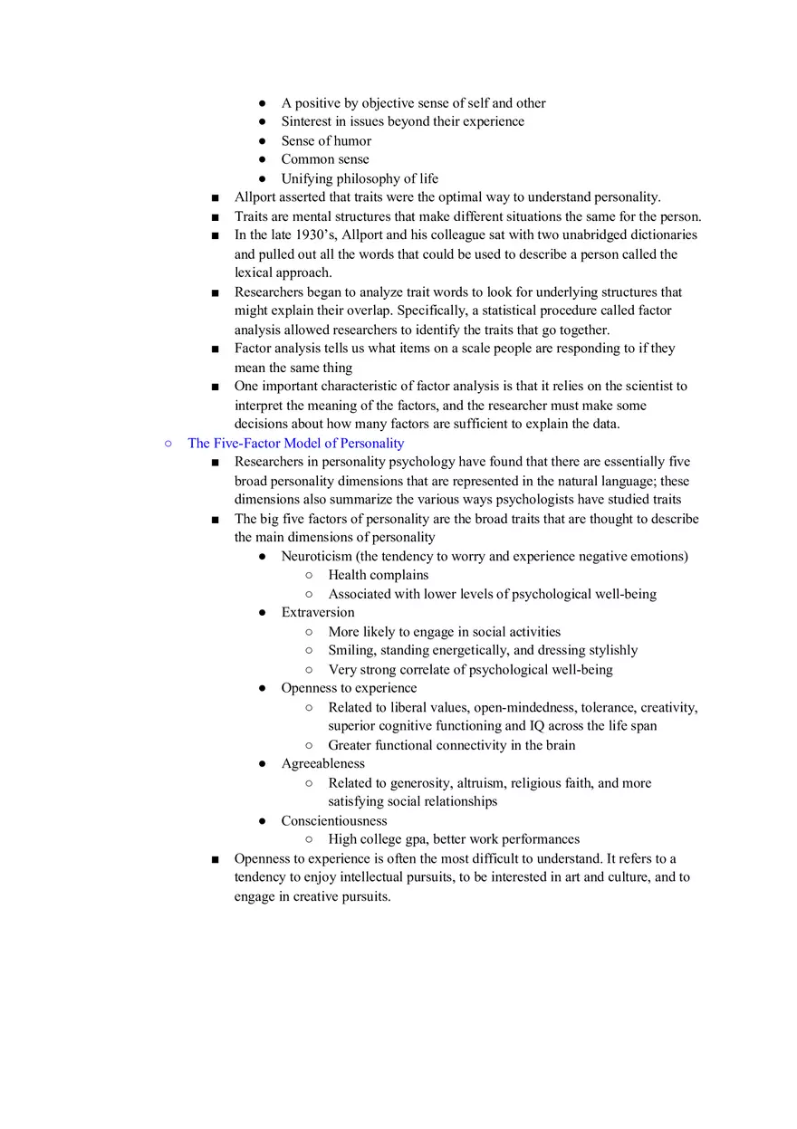 Personality Lecture Notes 12 - Page 8