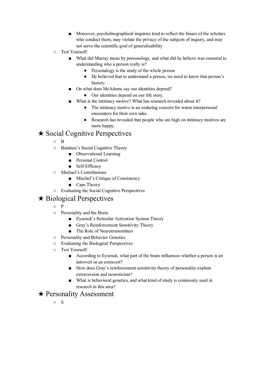 Personality Lecture Notes 12 - Page 11