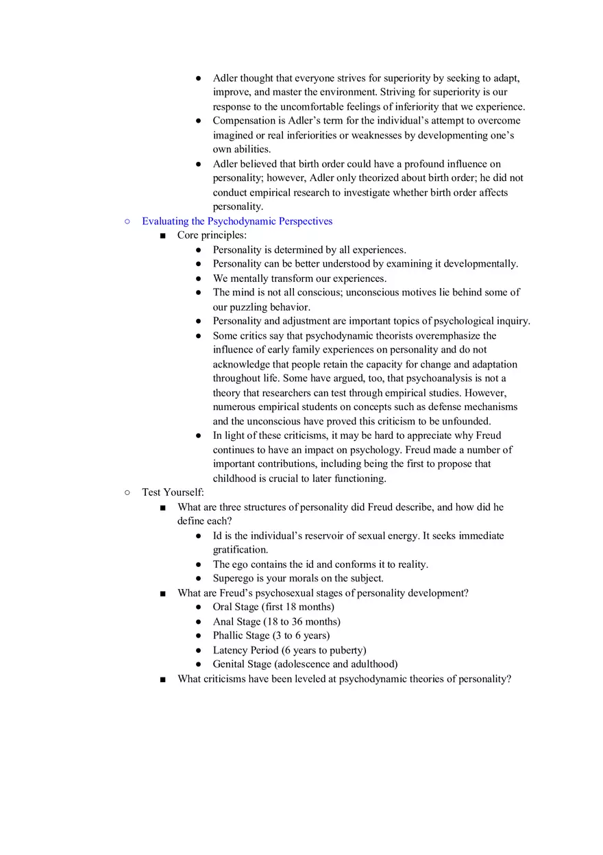 Personality Lecture Notes 12 - Page 5