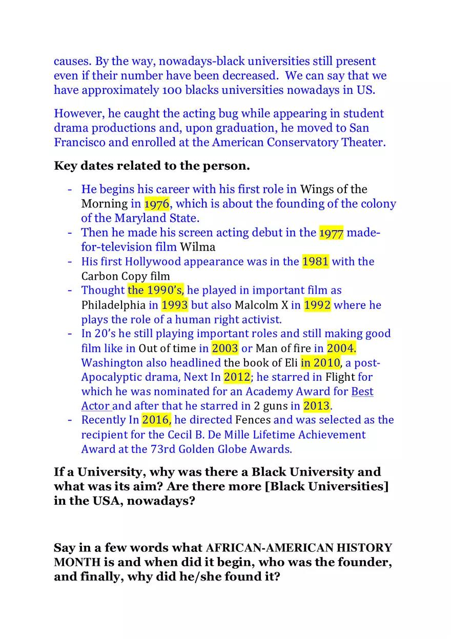 Biography of Denzel Washington - Page 2