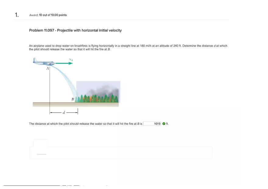 Projectile Motion of a Water Drop from a Flying Aircraft Part 1 - Page 1