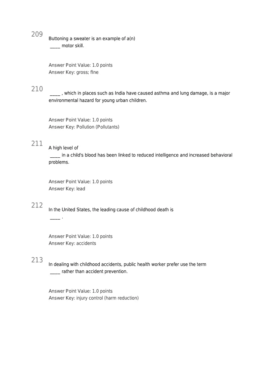 Early Childhood - Body and Mind Answers Part 7 - Page 9