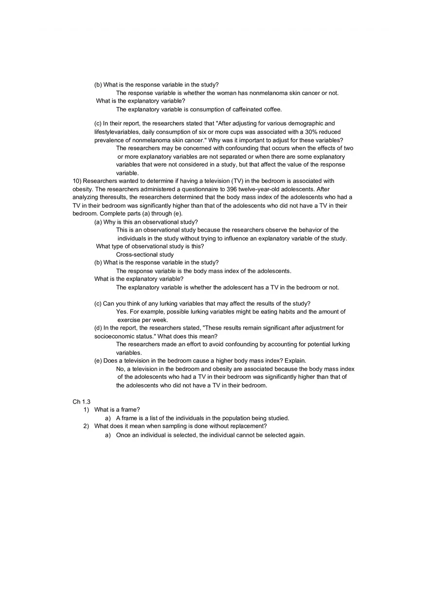 Cross-sectional Study - Statistics Homework - Page 2