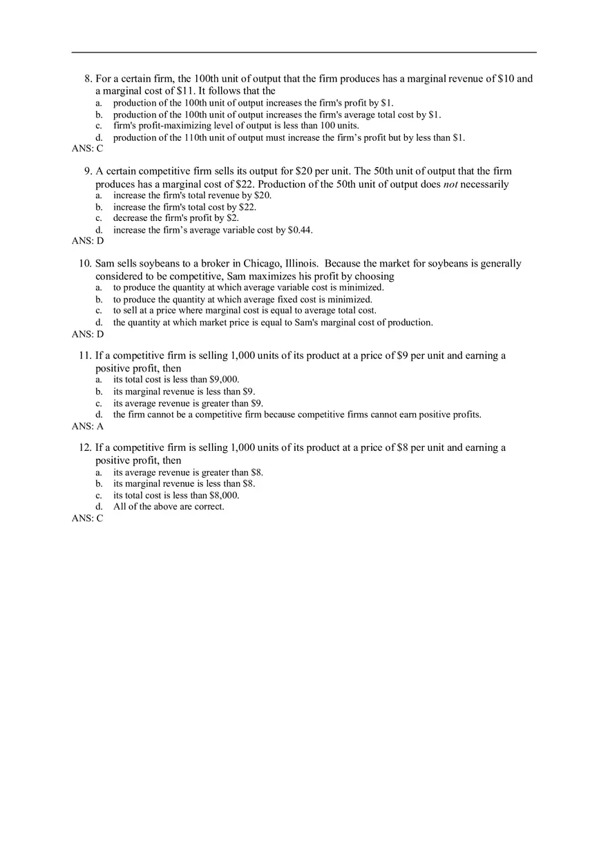Chapter 14 Firms in Competitive Markets Answer Key Part 2 - Page 10