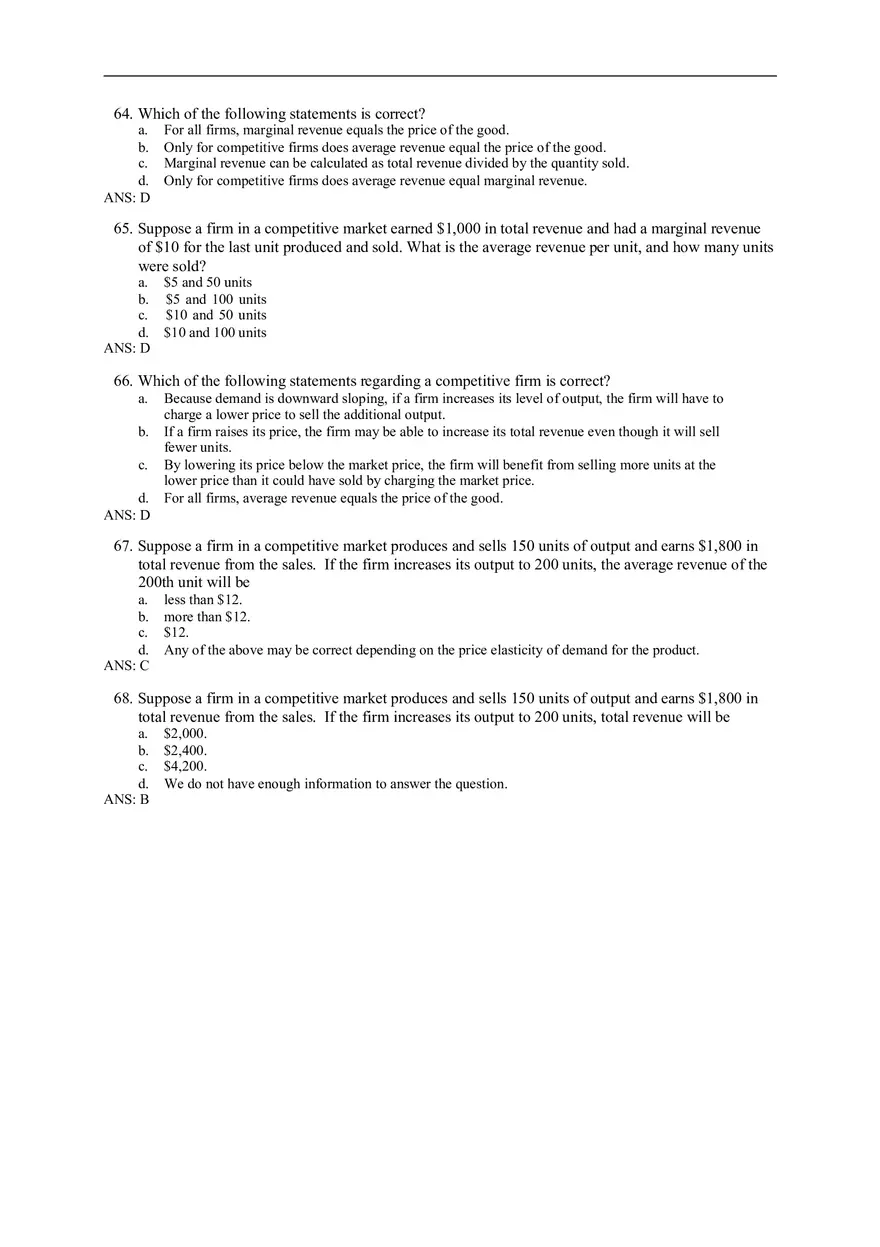Chapter 14 Firms in Competitive Markets Answer Key Part 2 - Page 5
