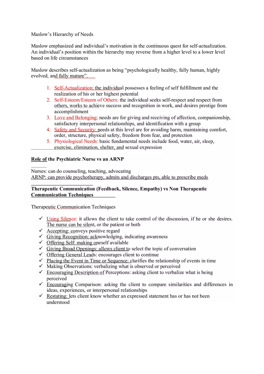 Review Exam 1 - Mental Health Notes - Page 12