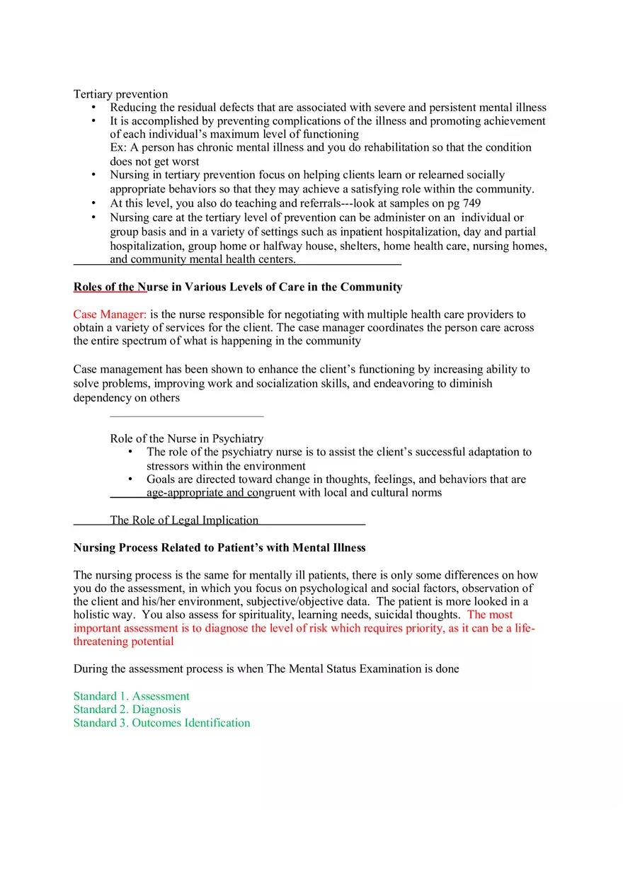 Review Exam 1 - Mental Health Notes - Page 15