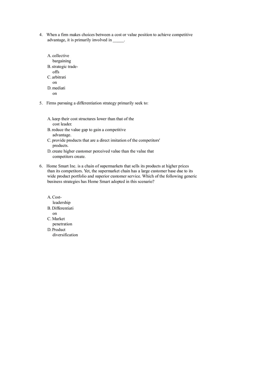 Differentiation, Cost Leadership, and Integration Part 1 - Page 2