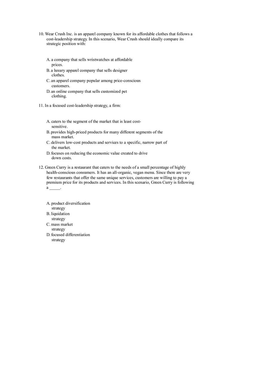 Differentiation, Cost Leadership, and Integration Part 1 - Page 4