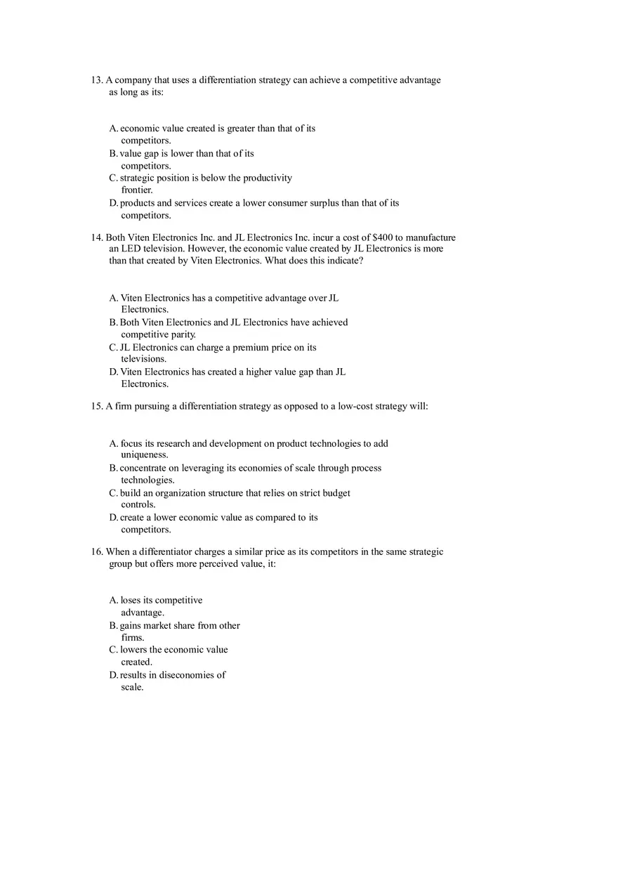 Differentiation, Cost Leadership, and Integration Part 1 - Page 5