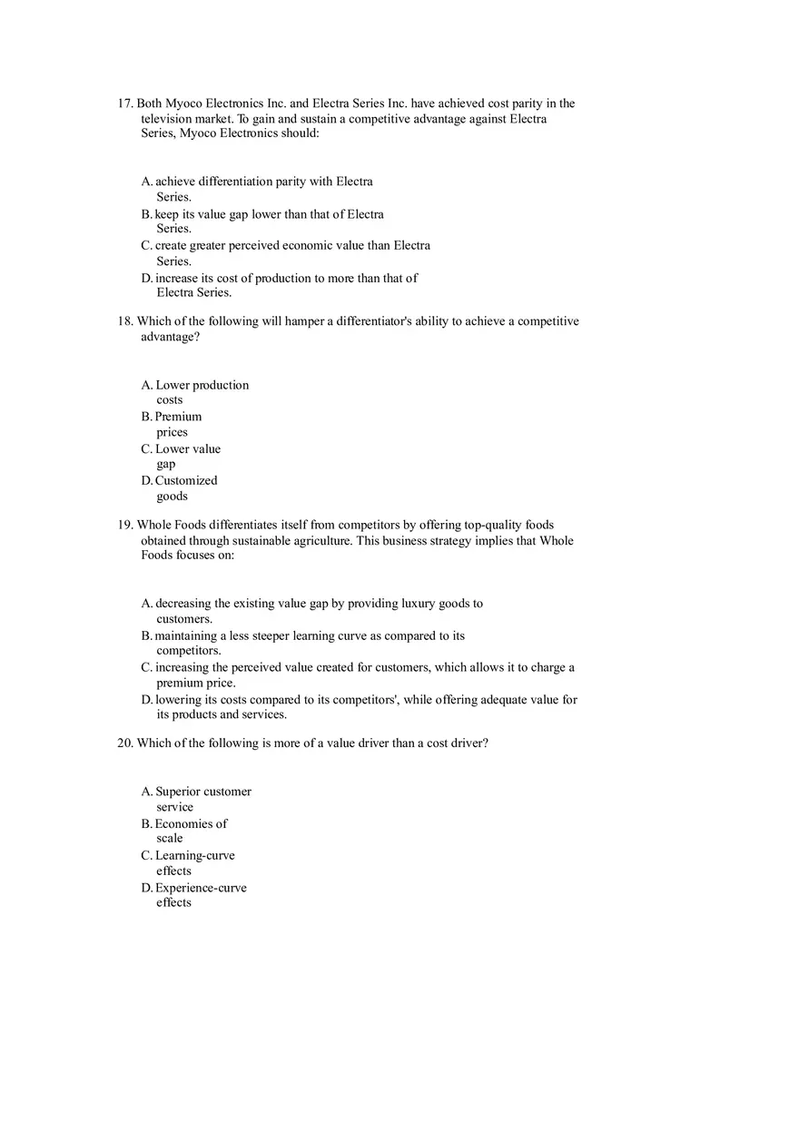 Differentiation, Cost Leadership, and Integration Part 1 - Page 6