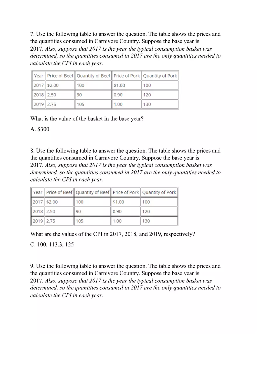 Chapter 24 Quiz Measuring the Cost of Living - Page 2