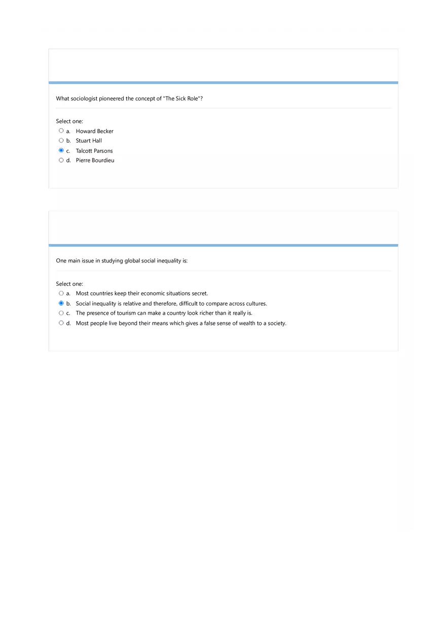 Introduction to Sociology Final Exam (Page 3 of 7) - Page 2