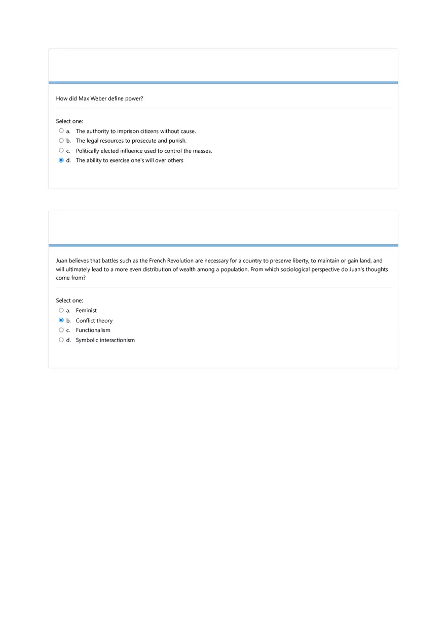 Introduction to Sociology Final Exam (Page 3 of 7) - Page 3
