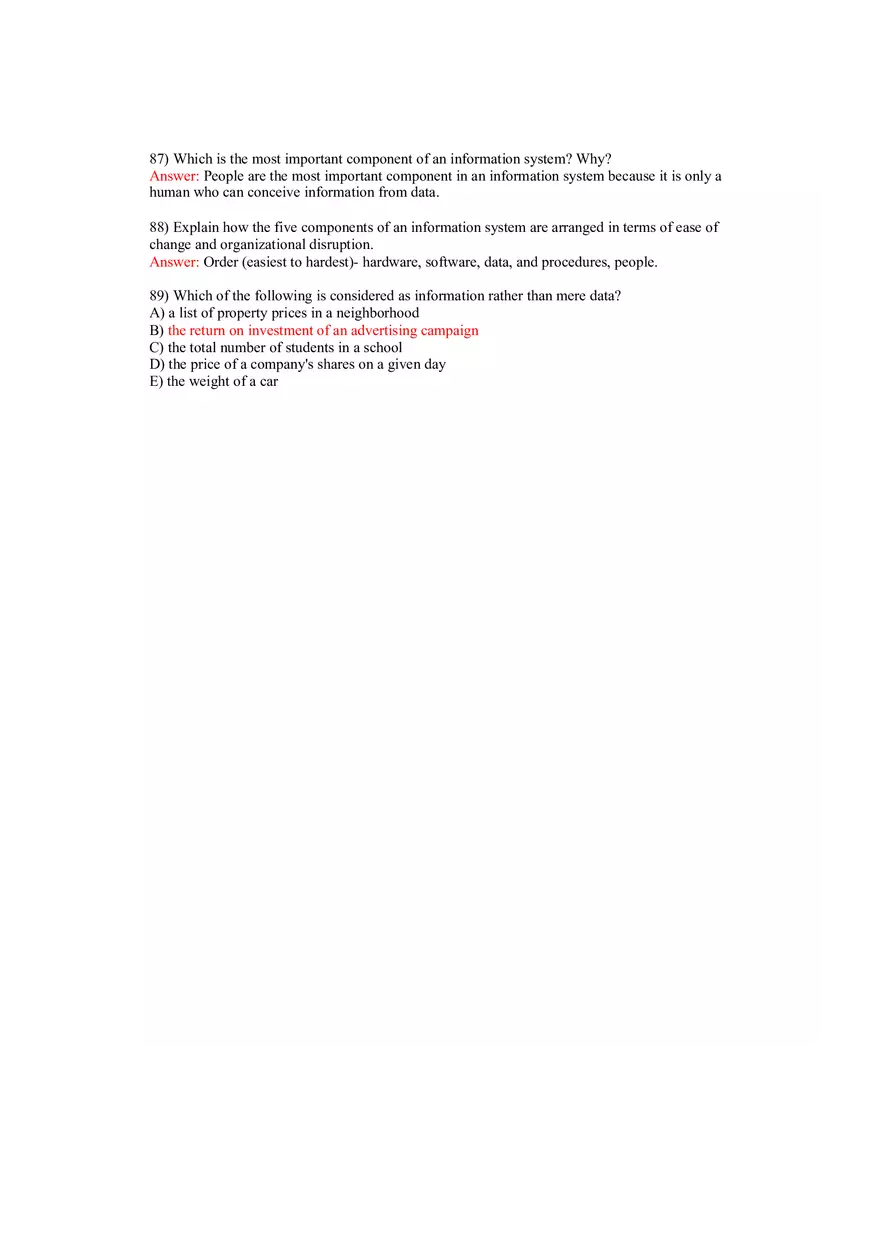 Using MIS Answer Key Part 3 - Page 15