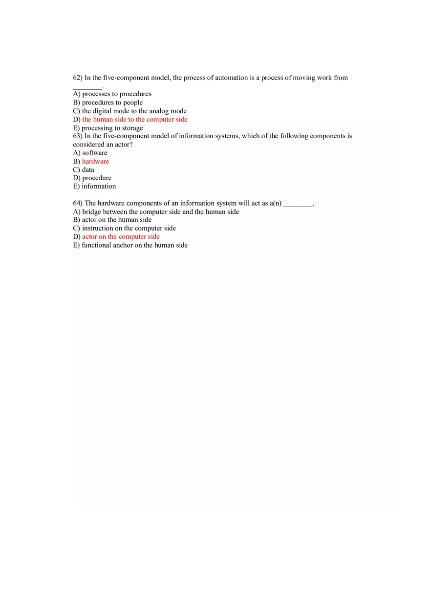 Using MIS Answer Key Part 3 - Page 1