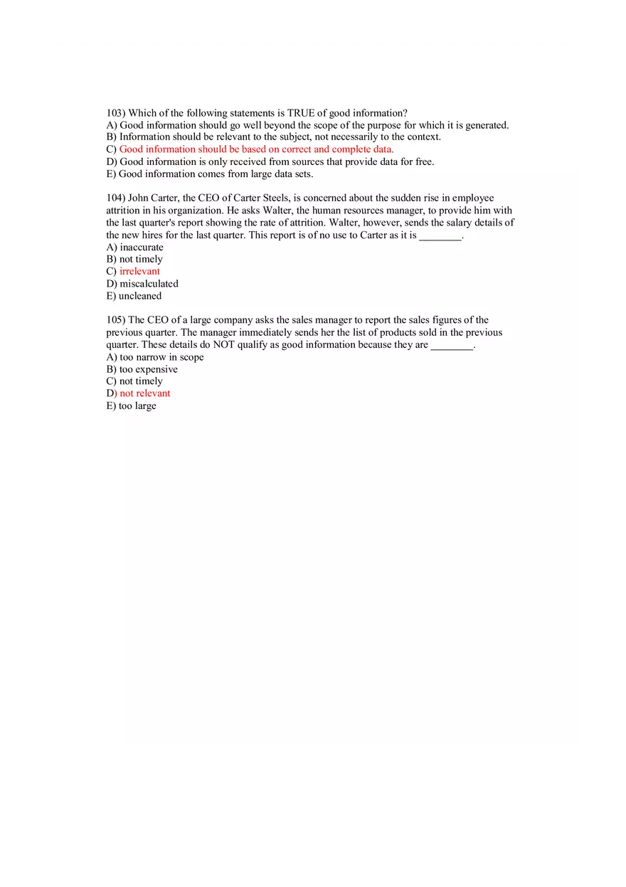 Using MIS Answer Key Part 3 - Page 5