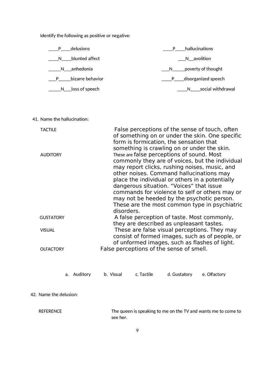 Schizophrenia Worksheet Term 2 - Page 10