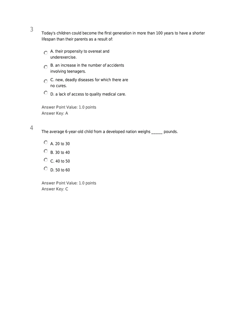 Early Childhood - Body and Mind Answers Part 1 - Page 2