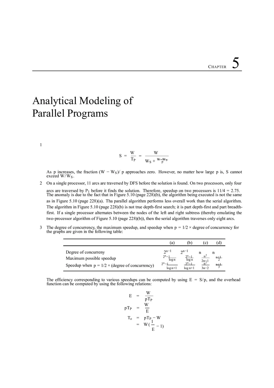 Analytical Modeling of Parallel Programs - Page 1