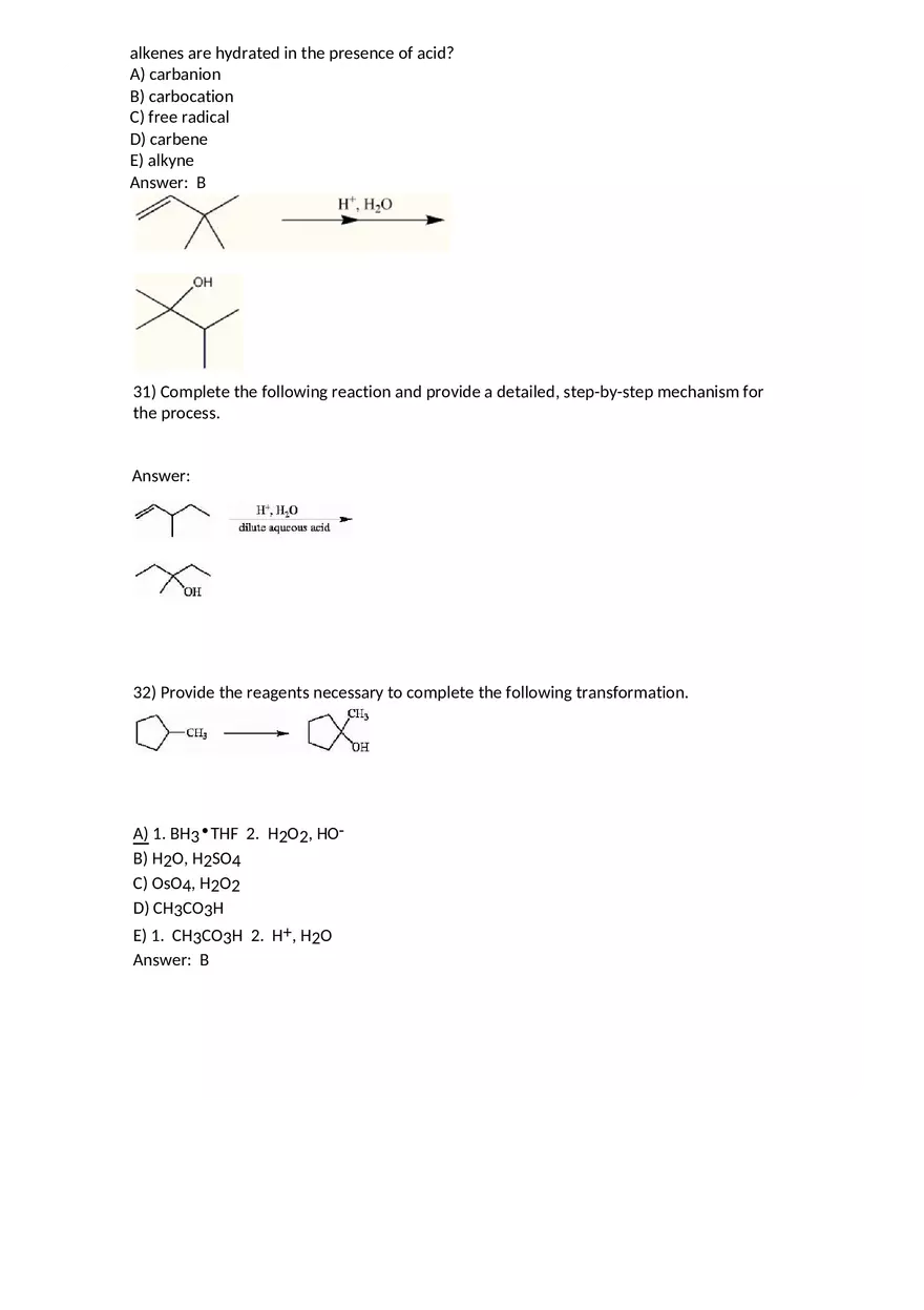 Reactions of Alkenes Part 2 - Page 7
