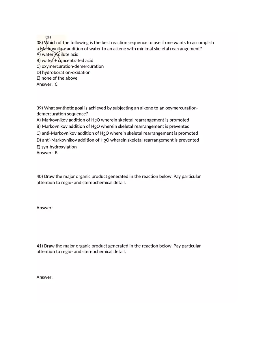 Reactions of Alkenes Part 2 - Page 10