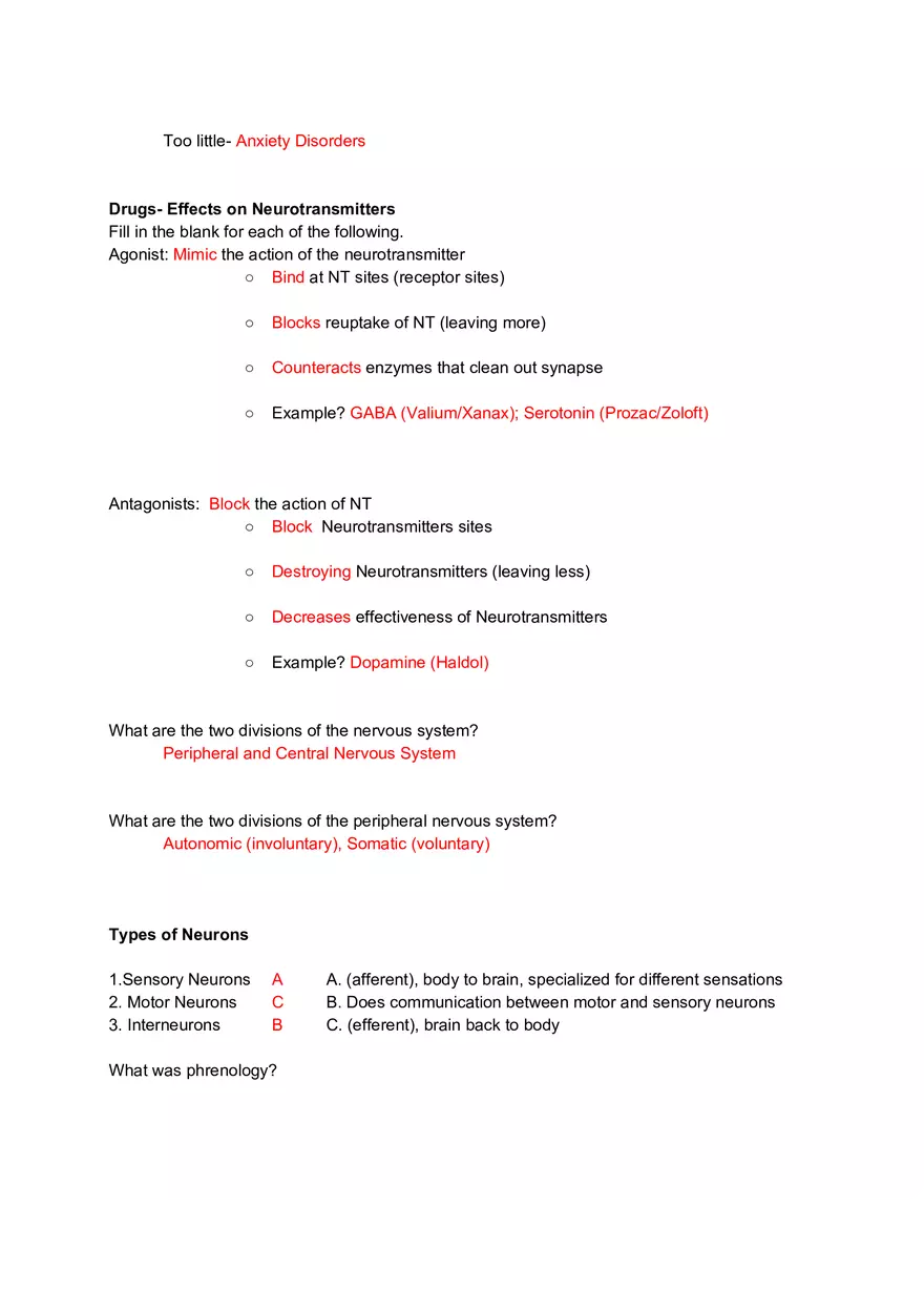 Introduction to Elementary Psychology Exam 1 Review - Page 10