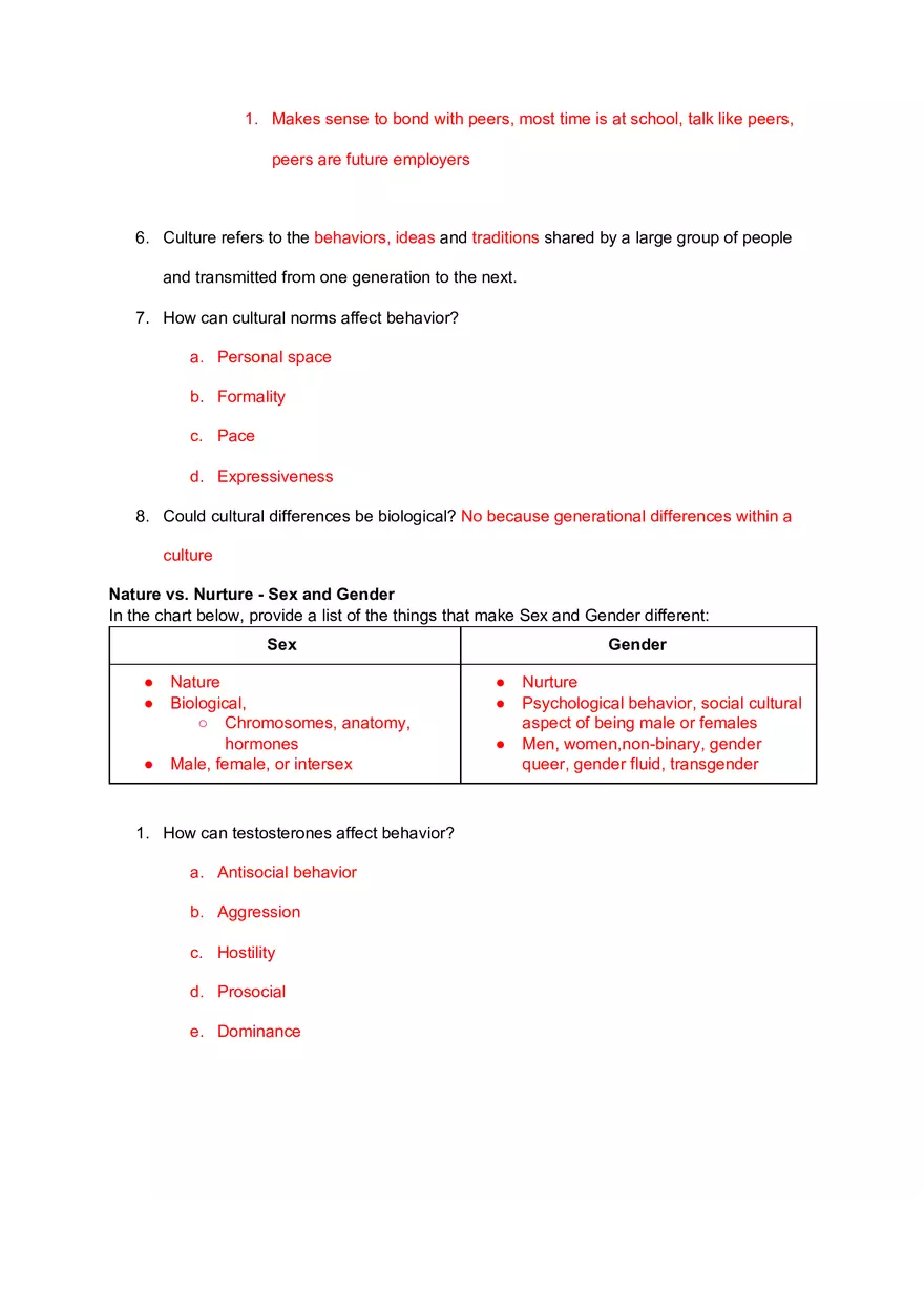 Introduction to Elementary Psychology Exam 1 Review - Page 3