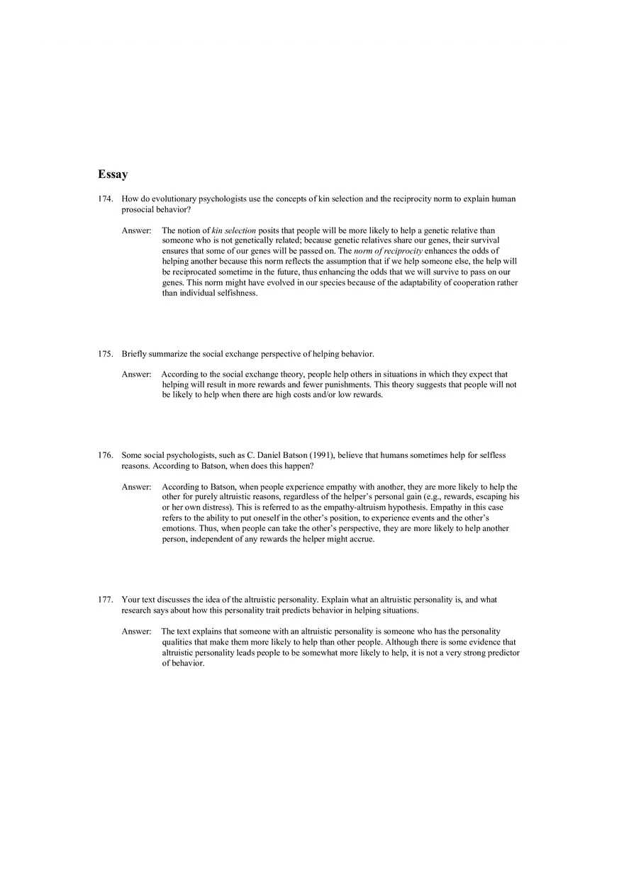 Prosocial Behavior - Why do People Help Answers 4 - Page 11