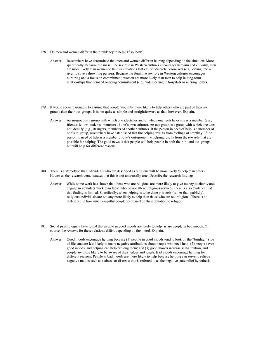 Prosocial Behavior - Why do People Help Answers 4 - Page 12