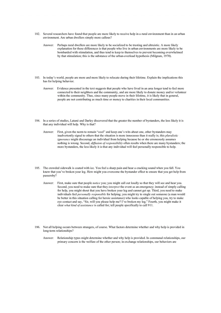 Prosocial Behavior - Why do People Help Answers 4 - Page 3
