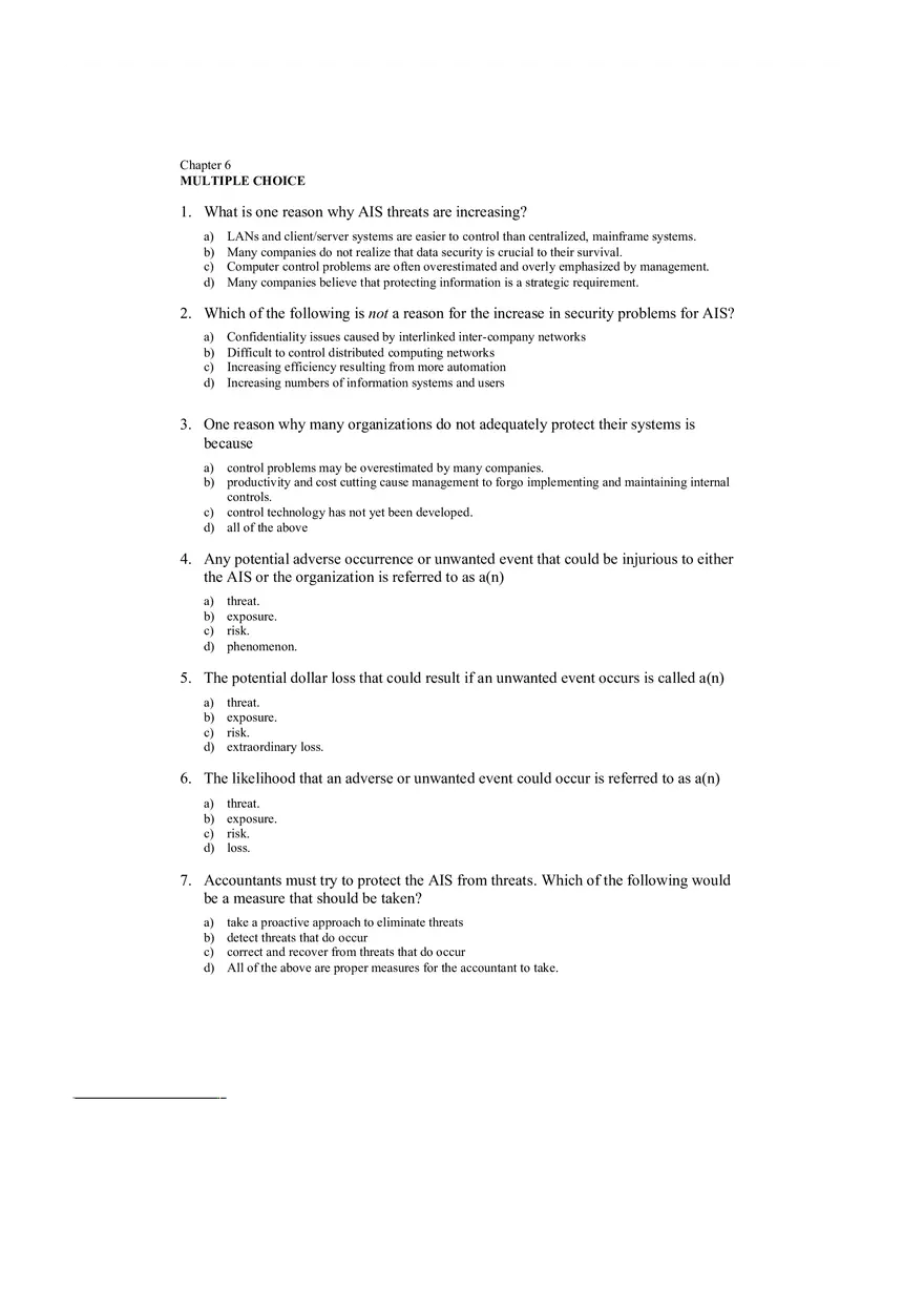 Accounting Information System Answer Key Chapter 6 - Page 6