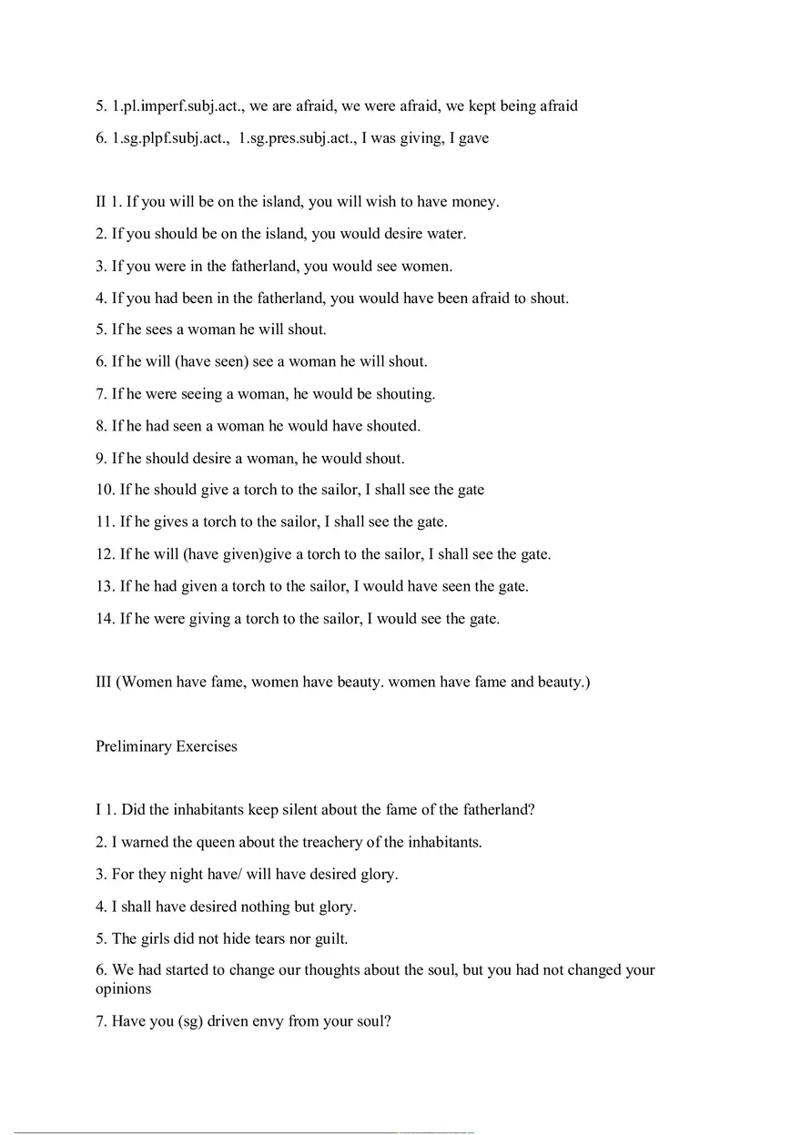 Answer Key for Latin. An Intensive Course Part 1 - Page 5