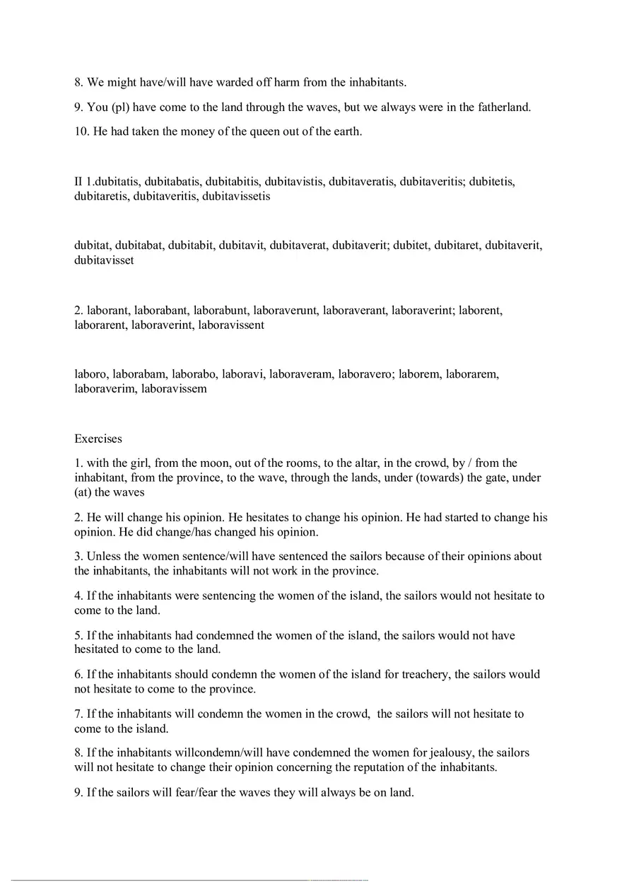 Answer Key for Latin. An Intensive Course Part 1 - Page 6