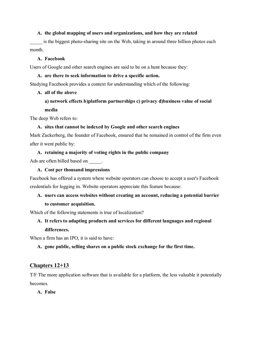 Exam 3 Facebook's Beacon Effort - Page 2