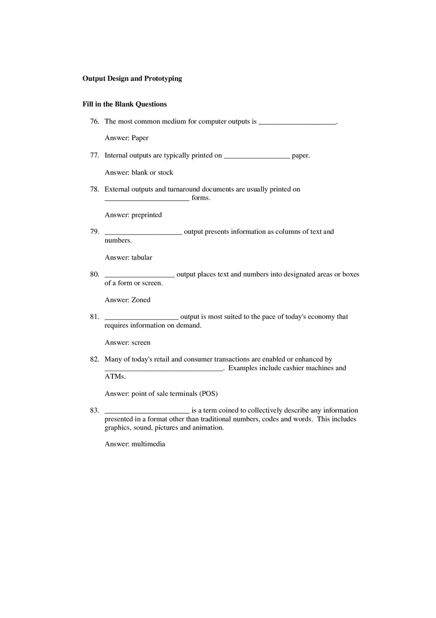 Output Design and Prototyping Answer Key - Page 7