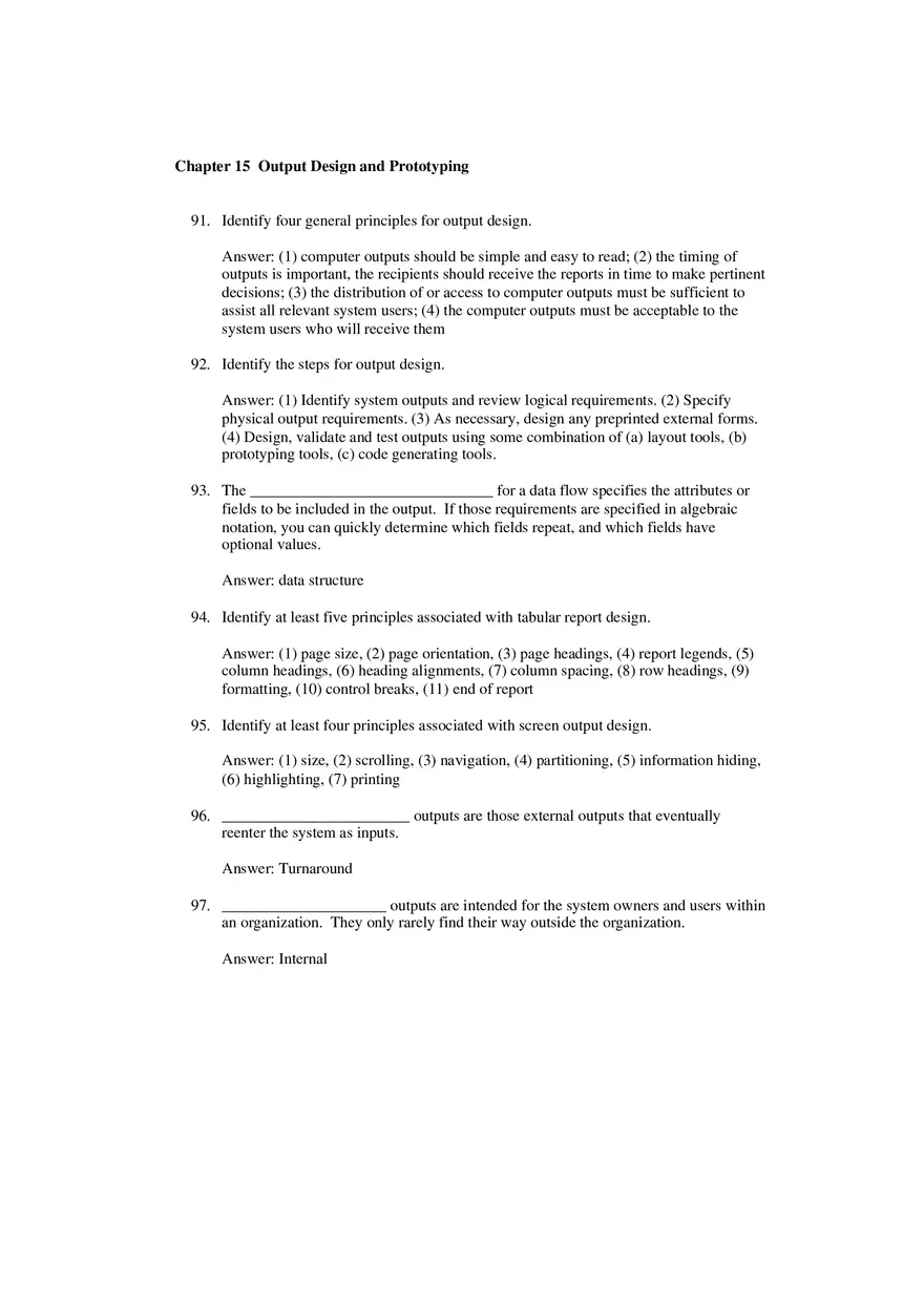 Output Design and Prototyping Answer Key - Page 9
