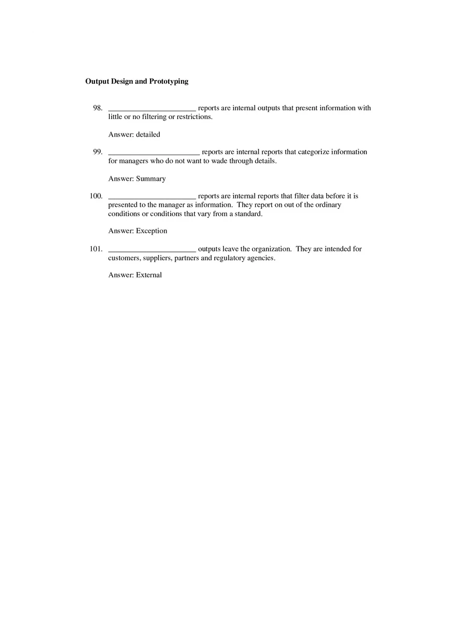 Output Design and Prototyping Answer Key - Page 10