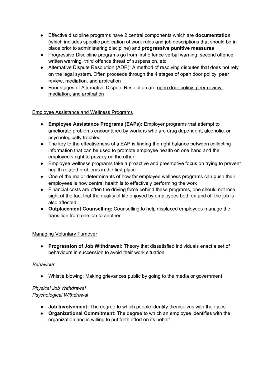 Employee Separation and Retention Study Notes - Page 2