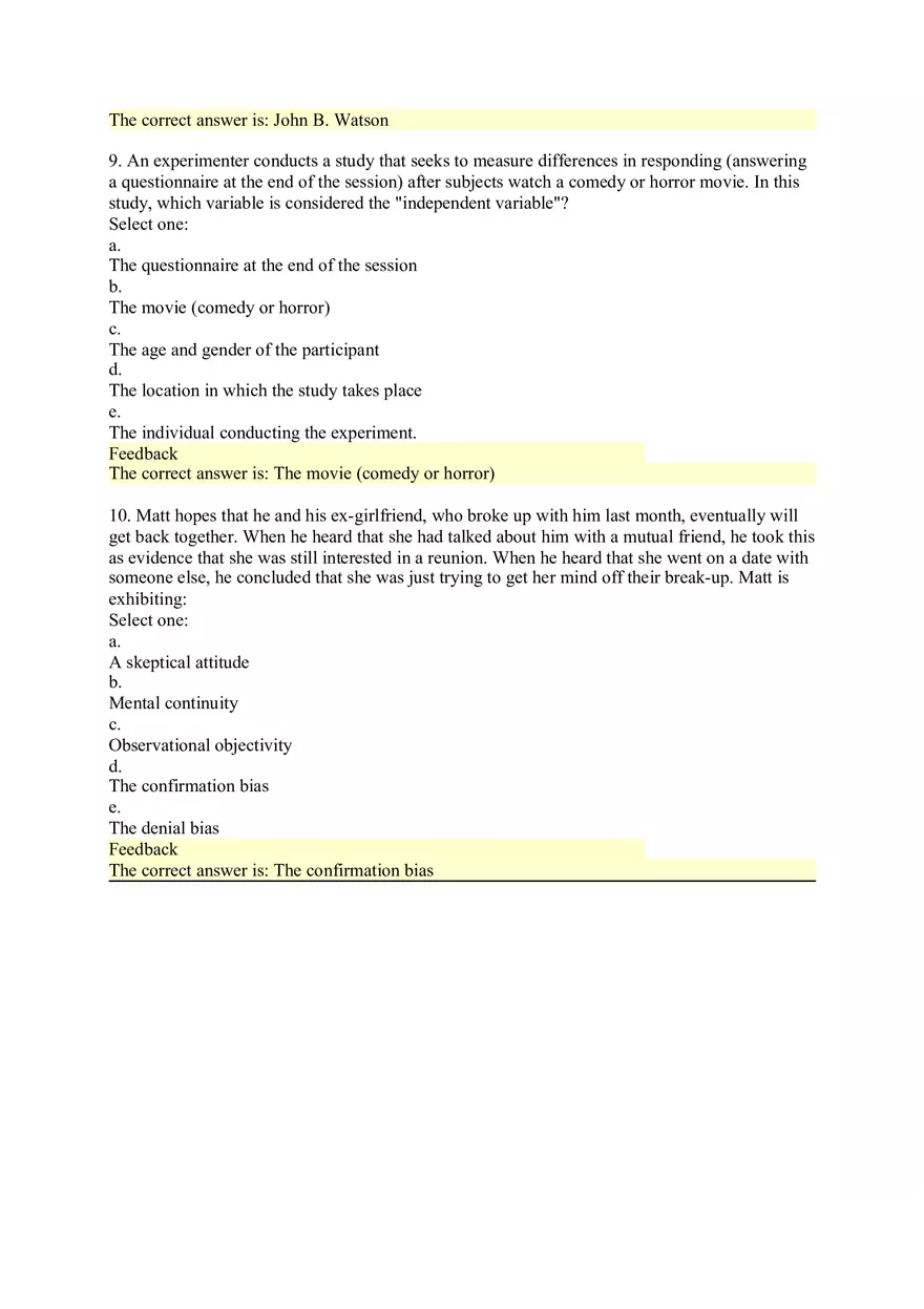 Social Psychology Self Quiz 1 - Page 3